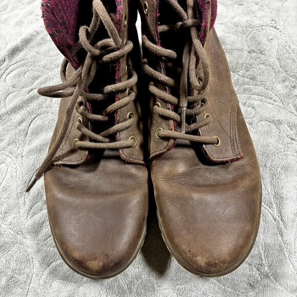 Dr Martens Brown Leather Anke Boots Womens 9 Maelly Black and Red Lumberjack - Picture 5 of 6